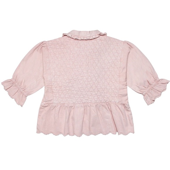 Seventy + Mochi Heidi Blouse NWT with Quilted Detail in Pink Dawn - Picture 6 of 9
